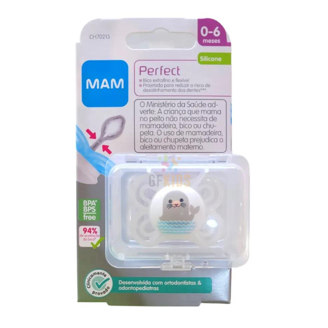 Chupete de mamila simétrica MAM Perfect para bebés de 0-6 meses neutra