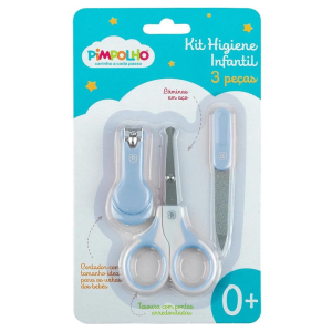 Kit higiene infantil 3 peças azul – Pimpolho
