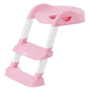 Redutor de assento sanitario com escada rosa - Pimpolho